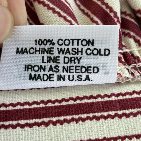 Longaberger Cotton Handle Gripper Sweetheart 2190390 New Red Ticking Stripe - Picture 6 of 6